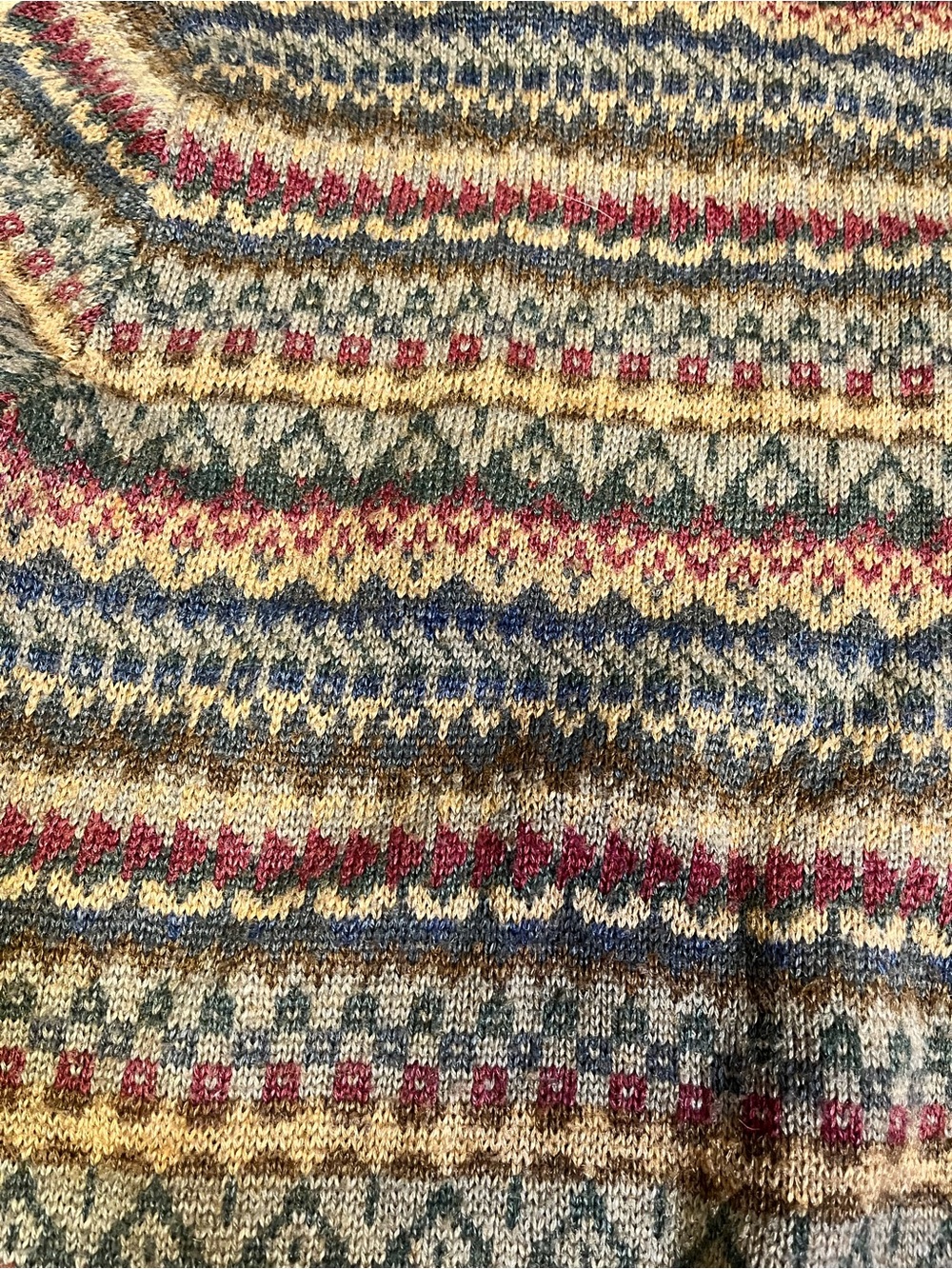 Vintage Hunters Ridge Crewneck Sweater in Brown Fair Isle Multicolor - Picture 5 of 5